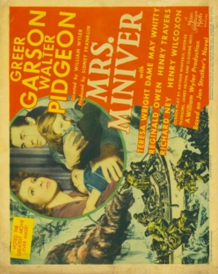 Mrs. Miniver movie poster (1942) wooden framed poster