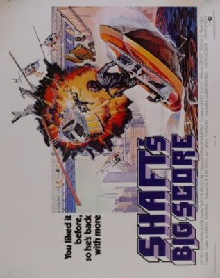 Shaft's Big Score! movie poster (1972) wooden framed poster