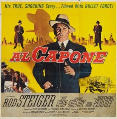 Al Capone movie poster (1959) wood print