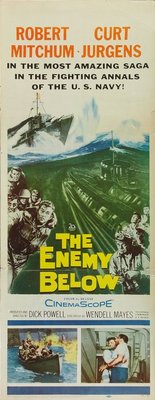 The Enemy Below movie poster (1957) metal framed poster