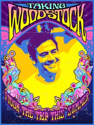 Taking Woodstock movie poster (2009) wood print
