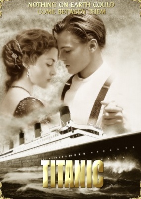 Titanic movie poster (1997) wood print