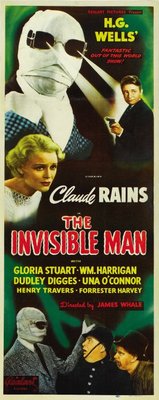The Invisible Man movie poster (1933) metal framed poster