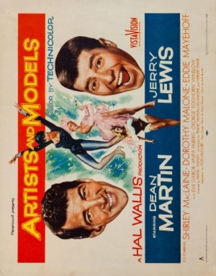 Artists and Models movie poster (1955) wood print