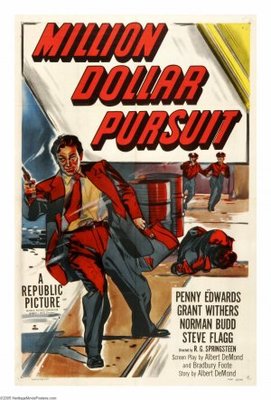 Million Dollar Pursuit movie poster (1951) metal framed poster