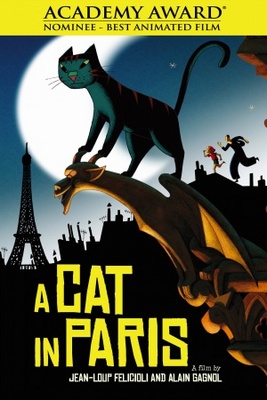 Une vie de chat movie poster (2010) canvas poster