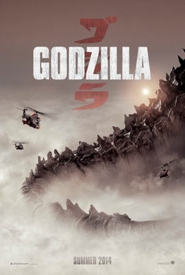 Godzilla movie poster (2014) pillow