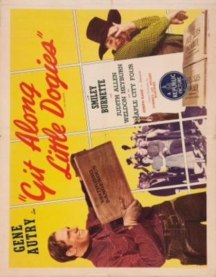 Git Along Little Dogies movie poster (1937) wooden framed poster