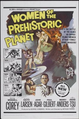 Women of the Prehistoric Planet movie poster (1966) wood print