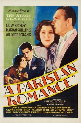 A Parisian Romance movie poster (1932) wooden framed poster