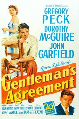 Gentleman's Agreement movie poster (1947) wood print