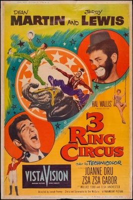 3 Ring Circus movie poster (1954) poster with hanger
