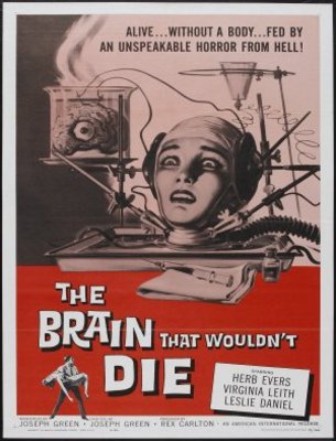 The Brain That Wouldn't Die movie poster (1962) wooden framed poster