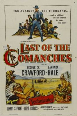Last of the Comanches movie poster (1953) wood print