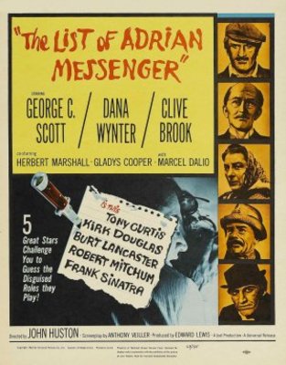 The List of Adrian Messenger movie poster (1963) wooden framed poster
