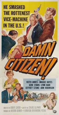 Damn Citizen movie poster (1958) poster with hanger