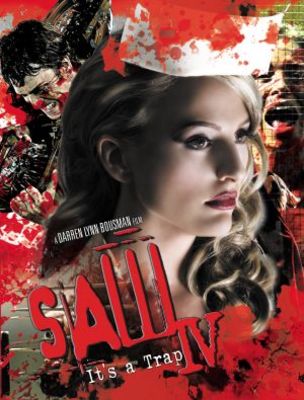 Saw IV movie poster (2007) wood print