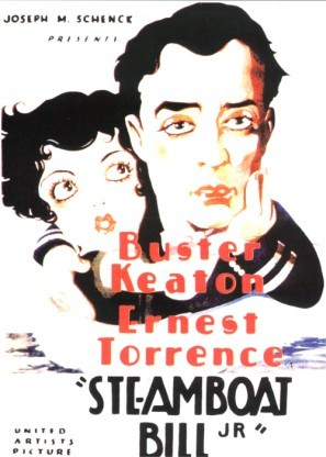 Steamboat Bill, Jr. movie poster (1928) Stickers MOV_bbndpsfi