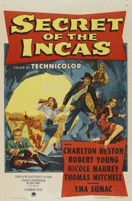 Secret of the Incas movie poster (1954) canvas poster