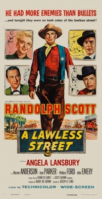 A Lawless Street movie poster (1955) wood print