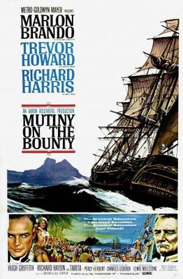 Mutiny on the Bounty movie poster (1962) canvas poster