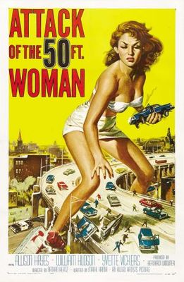 Attack of the 50 Foot Woman movie poster (1958) wood print