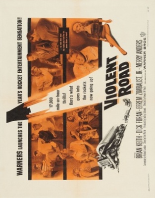Violent Road movie poster (1958) wood print