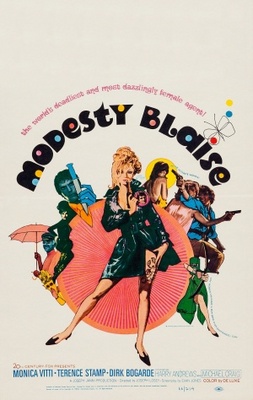 Modesty Blaise movie poster (1966) wood print