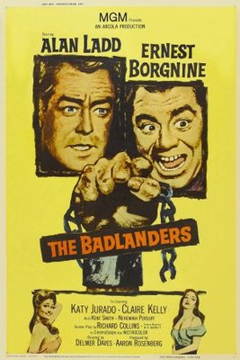 The Badlanders movie poster (1958) wood print