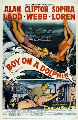 Boy on a Dolphin movie poster (1957) wood print