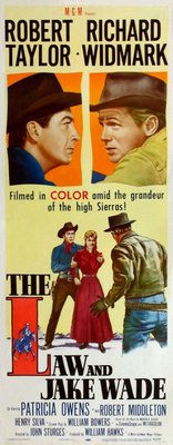 The Law and Jake Wade movie poster (1958) metal framed poster