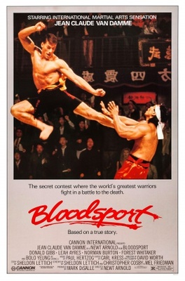 Bloodsport movie poster (1988) wooden framed poster