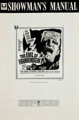 The Evil of Frankenstein movie poster (1964) canvas poster