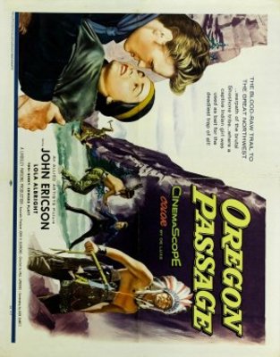 Oregon Passage movie poster (1957) canvas poster