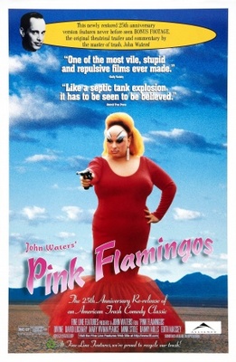 Pink Flamingos movie poster (1972) wooden framed poster