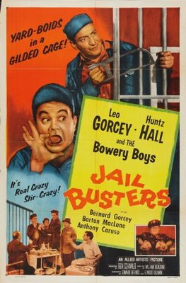 Jail Busters movie poster (1955) wood print