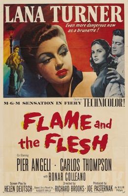 Flame and the Flesh movie poster (1954) wooden framed poster
