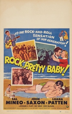 Rock, Pretty Baby movie poster (1956) metal framed poster