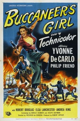 Buccaneer's Girl movie poster (1950) metal framed poster