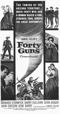 Forty Guns movie poster (1957) metal framed poster