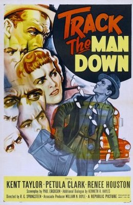 Track the Man Down movie poster (1955) pillow