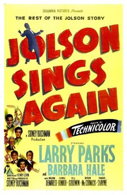 Jolson Sings Again movie poster (1949) wood print