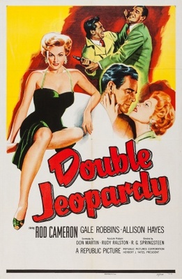 Double Jeopardy movie poster (1955) poster with hanger