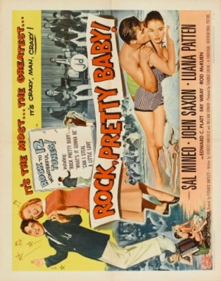 Rock, Pretty Baby movie poster (1956) metal framed poster