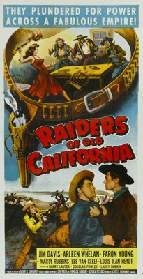 Raiders of Old California movie poster (1957) wooden framed poster