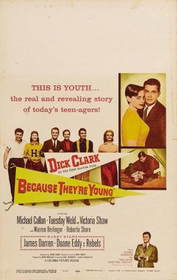 Because They're Young movie poster (1960) metal framed poster