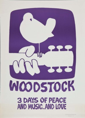 Woodstock movie poster (1970) wooden framed poster