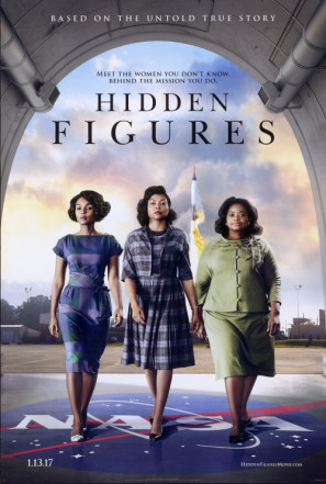 Hidden Figures movie poster (2016) poster with hanger