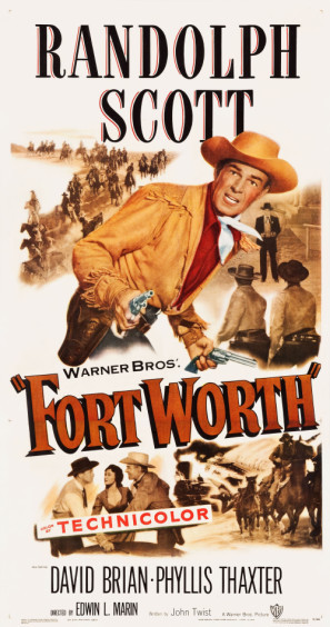 Fort Worth movie poster (1951) canvas poster