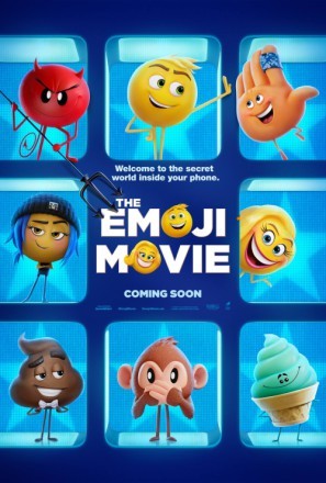The Emoji Movie movie poster (2017) wooden framed poster